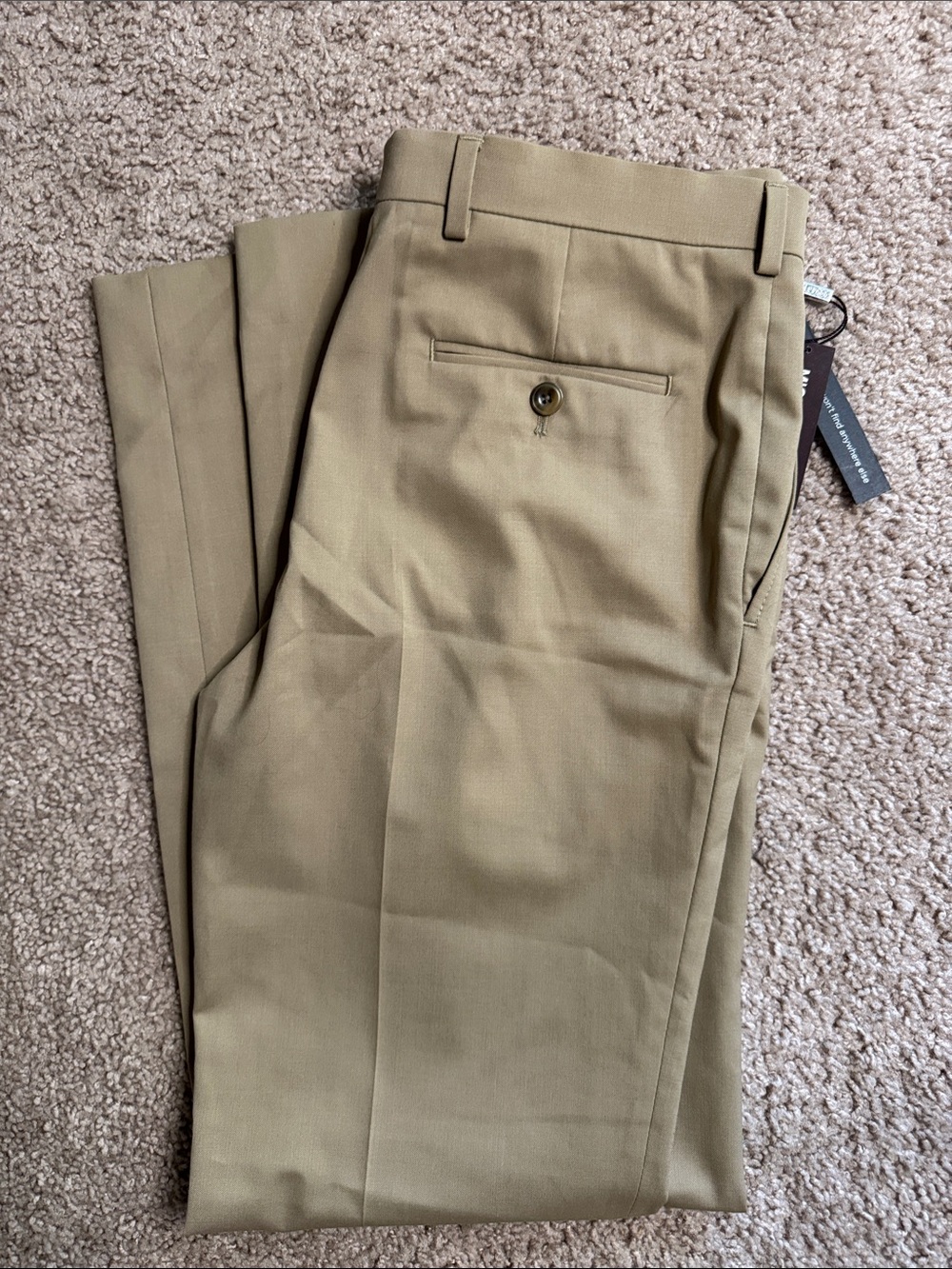 Michael Kors Khaki Flat-Front Chinos - Light Tan - Picture 5 of 5